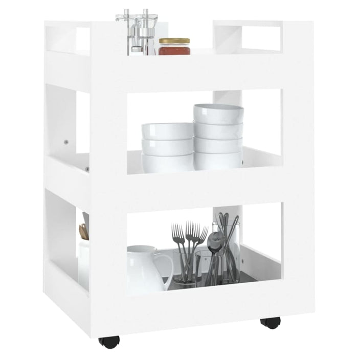 Kitchen Trolley White 60x45x80 Cm Engineered Wood Nolnol