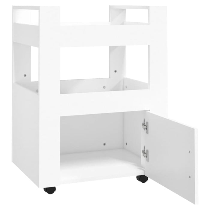 Kitchen Trolley White 60x45x80 Cm Engineered Wood Nolnxa