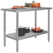 Kitchen Work Table 120x60x85 Cm Stainless Steel Pookb