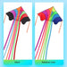 Kite Flying Rainbow Delta For Kids & Adults With 328 Ft