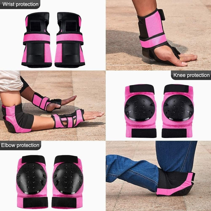 Knee Elbow Pads With Wrist Guards Protective Gear Set