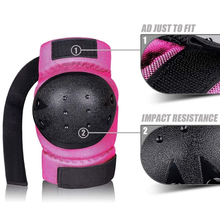 Knee Elbow Pads With Wrist Guards Protective Gear Set