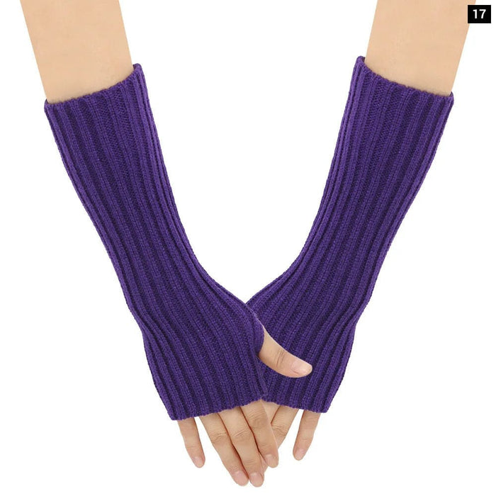 Knit Wool Arm Warmers