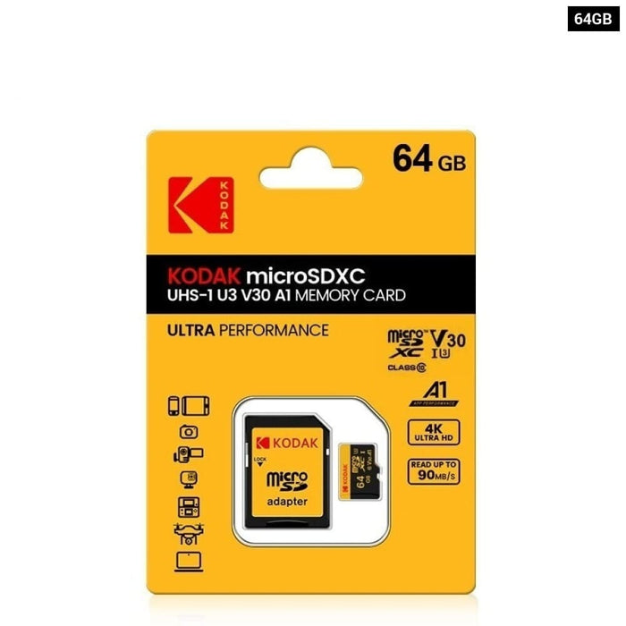 Kodak Micro Sd Card Memory Class 10 32gb 64gb 128gb 256gb