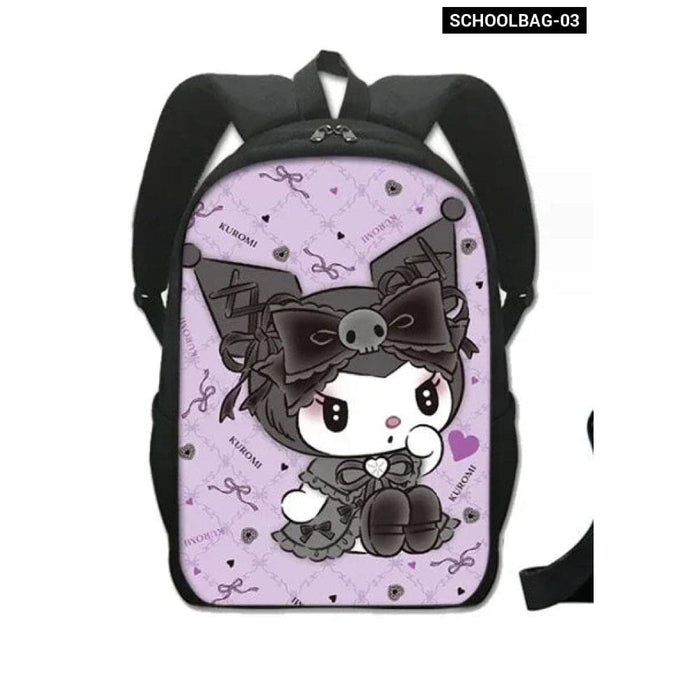 Kuromi Backpack And Pencil Bag Set For Kids