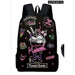 Kuromi Backpack And Pencil Bag Set For Kids