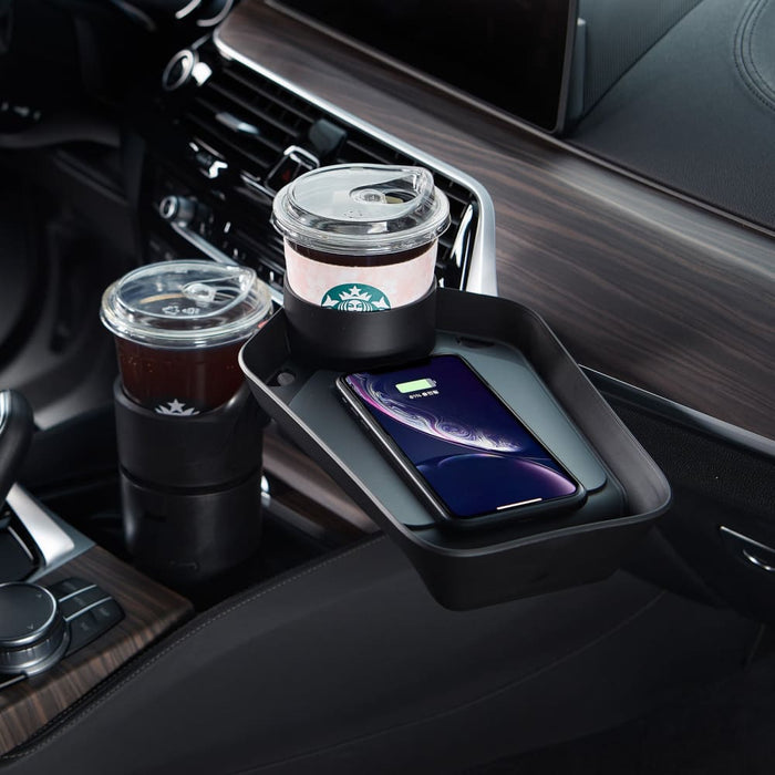 Kustom 10w Car Cup Holder Extension Fast Wireless Charger