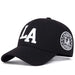 La Letter Embroidery Snapback Baseball Cap Unisex Spring