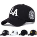 La Letter Embroidery Snapback Baseball Cap Unisex Spring