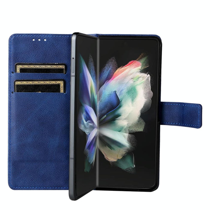 Lambskin Flip Leather Case With Pen Slot For Samsung Galaxy