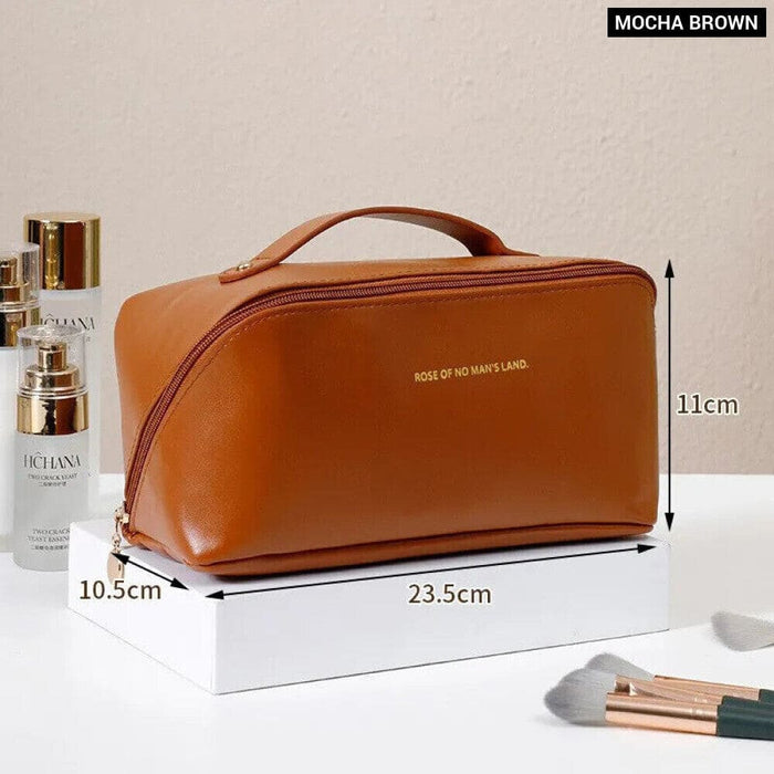 Large Capacity Pu Cosmetic Bag For Travel