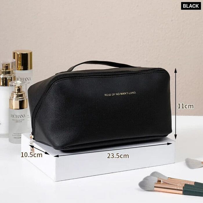 Large Capacity Pu Cosmetic Bag For Travel