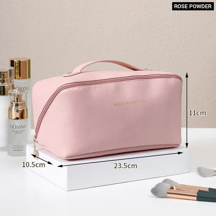 Large Capacity Pu Cosmetic Bag For Travel