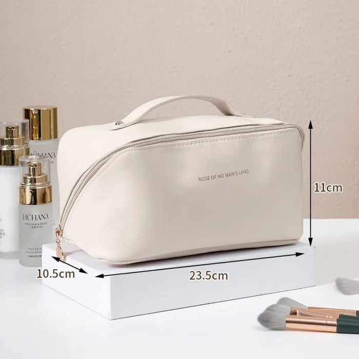 Large Capacity Pu Pillow Cosmetic Bag For Convenient Travel