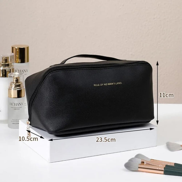 Large Capacity Pu Pillow Cosmetic Bag For Convenient Travel