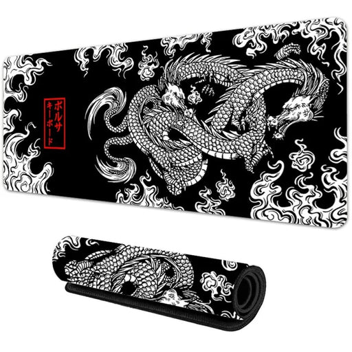 Large Japanese Dragon Gaming Mousepad Xxl Size