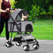 Large Pet Stroller Dog Cat Travel Carrier Pram Foldable