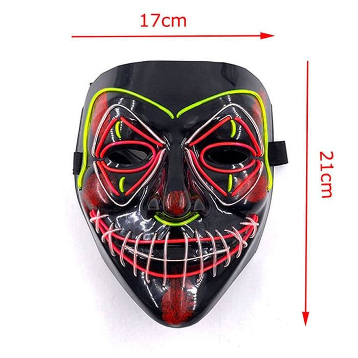 Latest V-shaped Blood Luminous El Wire Joker Mask Lighting