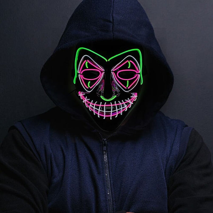 Latest V-shaped Blood Luminous El Wire Joker Mask Lighting