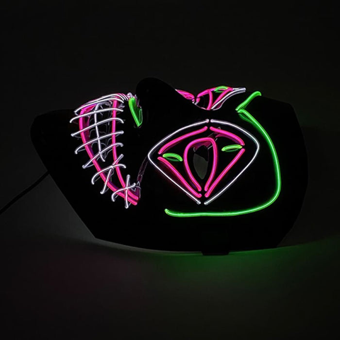 Latest V-shaped Blood Luminous El Wire Joker Mask Lighting