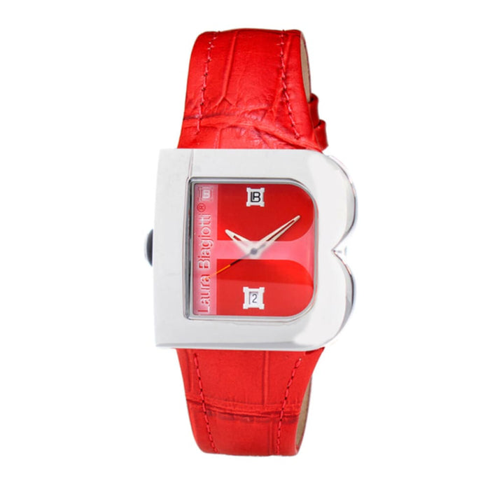 Laura Biagiotti Lb0001l-05 Ladies Quartz Watch Red 33mm