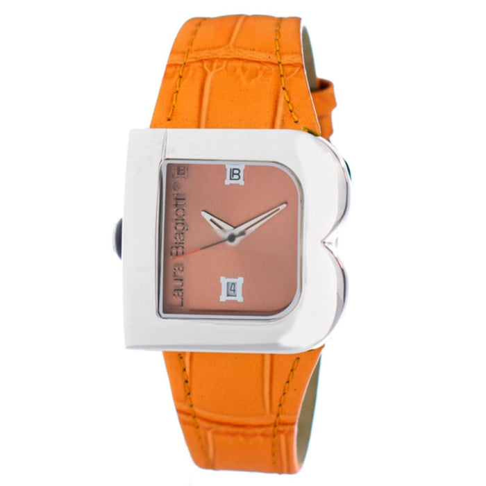 Laura Biagiotti Lb0001l-06 Ladies Quartz Watch Orange 33mm