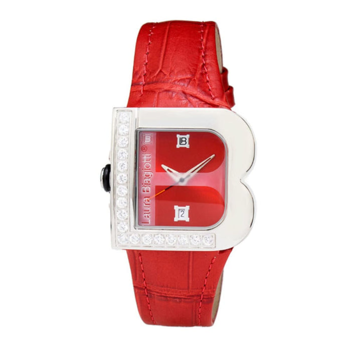 Laura Biagiotti Lb0001l-05z Ladies Quartz Watch Red 33mm