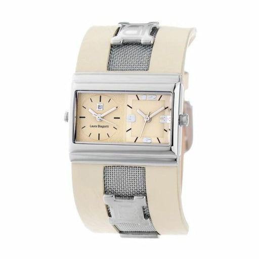 Laura Biagiotti Lb0047-beige Ladies Quartz Watch Silver 34mm