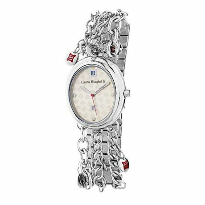 Laura Biagiotti Lb0055l-04m Ladies Quartz Watch Beige 32mm