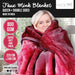 Laura Hill Faux Mink Blanket 800gsm Heavy Double - sided