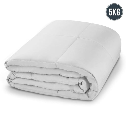 Laura Hill Weighted Blanket Heavy Quilt Doona 5kg - White