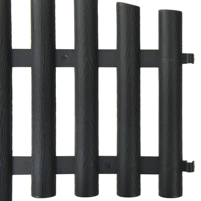 Lawn Edgings 17 Pcs Anthracite 10 m Pp Toalnx