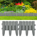 Lawn Edgings 36 Pcs Grey 10 m Pp Anlxo