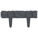 Lawn Fence Stone Look 41 Pcs Plastic 10 m Toalna