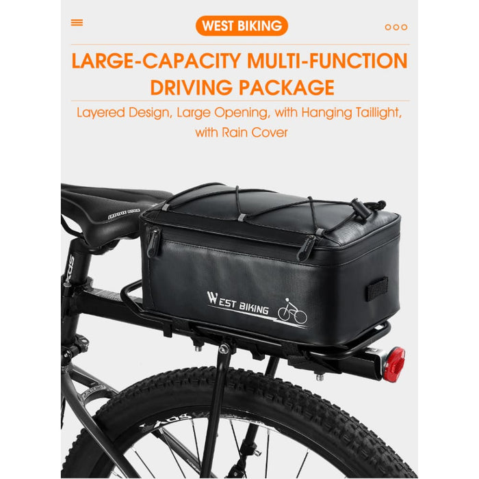 Layered Design 4l Reflective Bicycle Luggage Carrier Bag