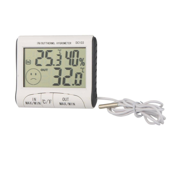 Lcd Digital Thermometer Hygrometer Moisture Meter And Wired