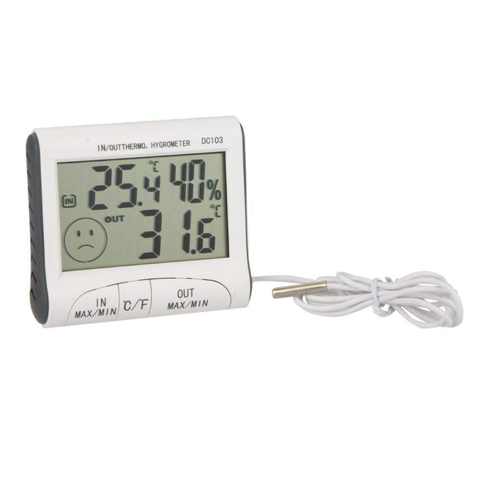 Lcd Digital Thermometer Hygrometer Moisture Meter And Wired