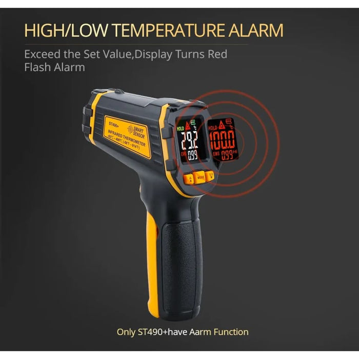 Lcd Infrared Thermometer Non Contact Pyrometer With Alarm