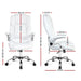 Pu Leather 8 Point Massage Office Chair - White