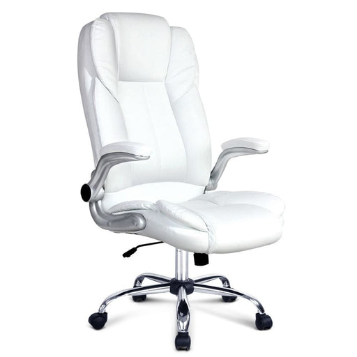 Pu Leather Executive Office Desk Chair - White