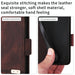 Leather Flip Phone Case With Magnetic Clasp For Samsung