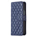 Leather Flip Wallet Case With Diamond Lattice For Samsung