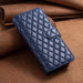 Leather Flip Wallet Case With Diamond Lattice For Samsung