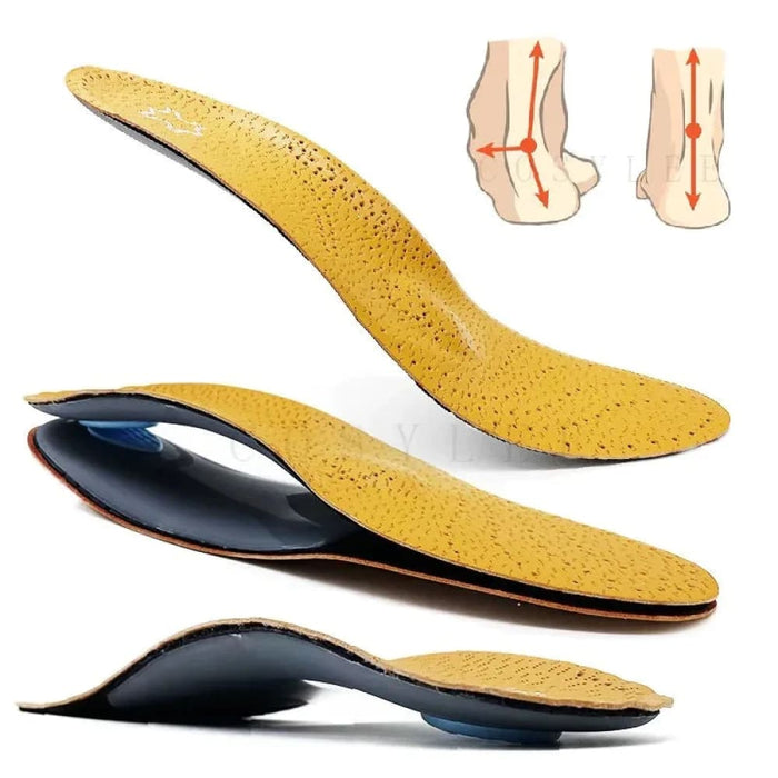 Leather Ortic Insoles For Flat Feet Correction