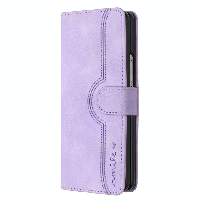 Leather Phone Case With Heart Pattern For Samsung Galaxy z