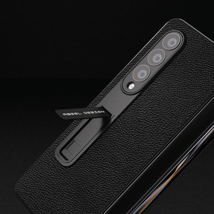 Leather Phone Case With Holder For Samsung Galaxy z Fold 4