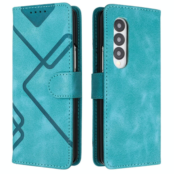 Leather Phone Case With Line Pattern Smooth Skin Feel