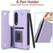 Leather Phone Case With Pen Slot For Samsung Galaxy z Fold 4