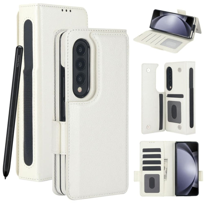 Leather Phone Case With Pen Slot For Samsung Galaxy z Fold 4