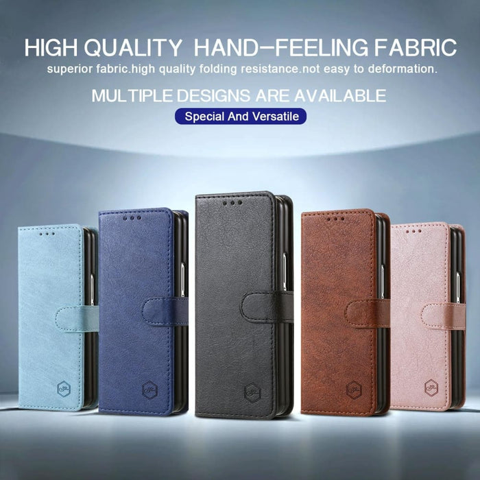 Leather Texture Pu Tpu Phone Case For Samsung Galaxy z Fold